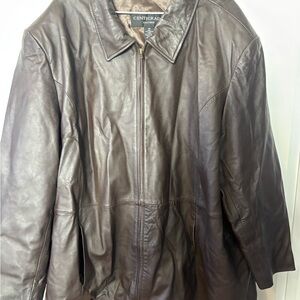 Centigrade Leather Men's Dark Brown Leather Jacket Size 3X